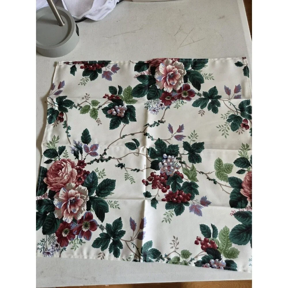 VTG NEW 8 waverly cloth napkins custom Fabric Floral Grapes Cottagecore Classic - Picture 3 of 6
